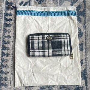 Tory Burch Plaid Zippered Wallet